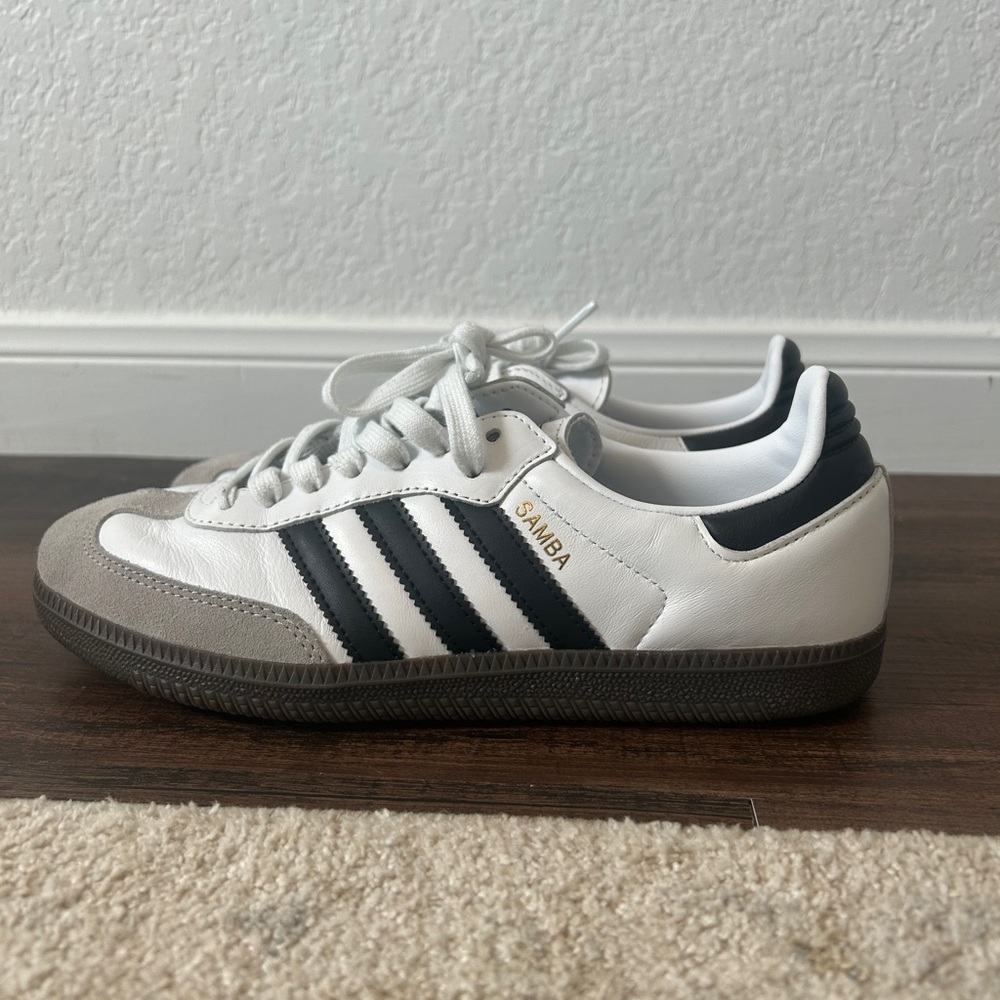 Adidas Samba White and Black Sneakers